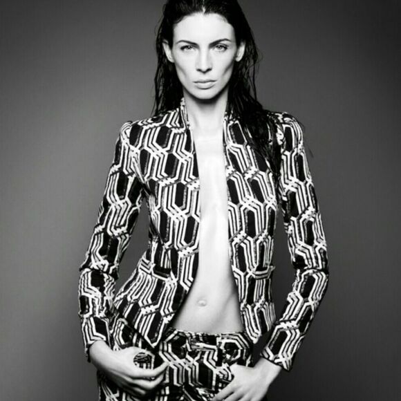 Genetic x Liberty Ross White Hot Metallic Jacquard Fitted Cropped Blazer Sz M - Picture 2 of 16